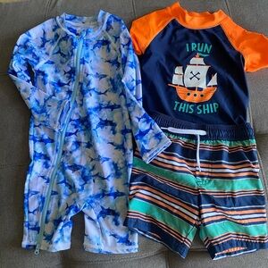 2 SOLD TOGETHER- Toddler swim suits.